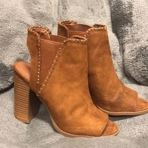 Faux Suede Heel
